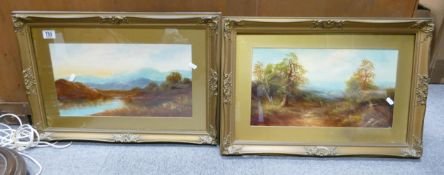 Pair of Victorian Framed Landscapes: