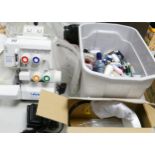 Silver 620D Overlocker Sewing Machine: with instructions, cover, large amount of cotton & magnifying