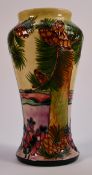 Moorcroft Pine Cones Patterned Vase: height 26cm