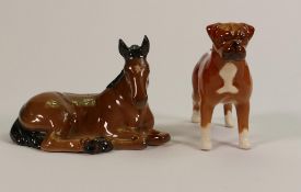 Beswick Foal Another Star & Boxer Dog(2):