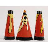 Lorna Bailey Lava Cruet Set: height of tallest 14cm(3)