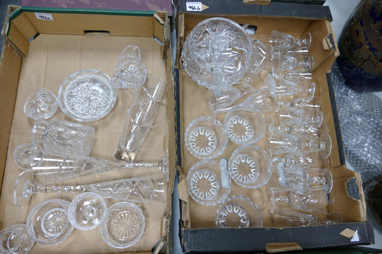 A mixed Collection of items to include: Royal Brierley & similar crystal glassware, bowls &