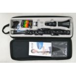 Cased Nuvo Clarineo Outfit Clarinet Learning Instrument: Black and Silver with instructions &