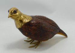 Brass Mounted Resin Study of Female Partridge by Thomas Blakemore Ltd: