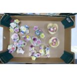 Aynsley Orchard Gold Patterned Lidded Boxes: together with collection of floral fancies