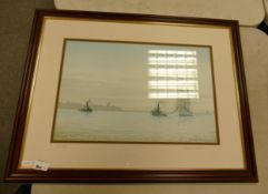 Thomas Wilkinson Limited Edition Framed Print: Entering The Tyne: frame size 52 x 67cm