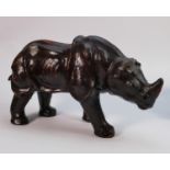 Leather Type Figure of Rhinoceros: length 37cm