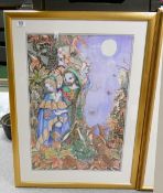 Large Water Colour The Owl By Verna Bramwell: frame size 92cm x 69cm