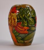 Moorcroft Flame of the Forest patterned Vase: height 13cm