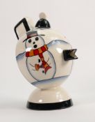 Lorna Bailey Winter Snowman Teapot: height 20cm