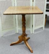 Victorian Sun Bleached Tilt Top Table: table top size 55cm x 63cm