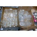 A collection of Quality Cut Glass Crystal Vases Bowls & similar(2 trays)