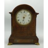 Early 20th Century Inlaid Presentation Mantle Clock: height 22.5cm