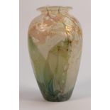 Iridescent Art Glass Vase: height 17cm