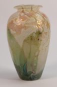 Iridescent Art Glass Vase: height 17cm
