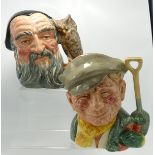 Royal Doulton Large Character Jug: The Cavalier , Old Charley & John Peel(chip to rim)(3)