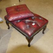 Oxblood Red Chesterfield Type Footstool: