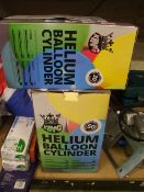 Two helium balloon cylinders: one 30L, one 50L (2).