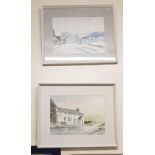 A collection of Local Artist E Grieg Hall Watercolours(4):