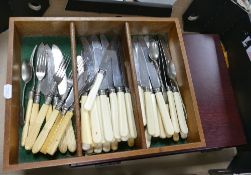 A collection of cutlery: to include fish knifes, spoons, forks etc