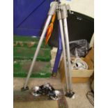 Glostock lifting tripod: together with large heavy duty pulley assembly.