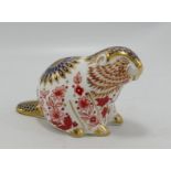 Royal Crown Derby Boxed Paperweight Beever: