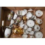 A collection of Bavaria branded gold and silver edged coffee ware: together with 2 cloisonné style
