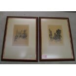 Two framed prints: depicting Chester and Lincoln (2).