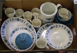A collection of Johnson Bros 1970's tea and dinner ware items: (1 tray).