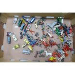 A collection of Lesney Model Cars, Trucks Vans: together with Cowboy Theme lead Soldiers & similar