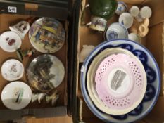 A collection of mixed ceramic items: Royal Doulton wall plates, Spode plates, Davenport wall plates,