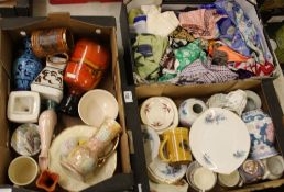 Mixed collection of items to include: Radford vase, Dutch bowl, Wade tankard, tea ware etc (3