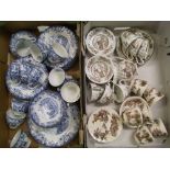 A mixed collection of ceramics to include: Johnson Bros. trios, coaching scene tea and dinner ware