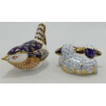 Royal Crown Derby Boxed Paperweight Wren & Twin Lambs(2):