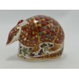 Royal Crown Derby Boxed Paperweight Armadillo: