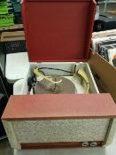 A Falcon vintage portable record player: