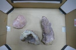 A small group of natural crystal / rock formation: largest 17cm in length