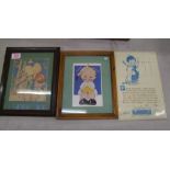 Two framed Mabel Lucie Atwell prints: together with similar item (3).