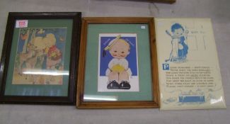Two framed Mabel Lucie Atwell prints: together with similar item (3).