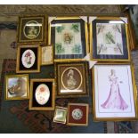 A group of framed prints: various themes/subjects (11).