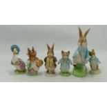 Beatrix Potter figures to include: Tom Kitten BP6, Johnny Townmouse BP3, 100th Anniversary Peter