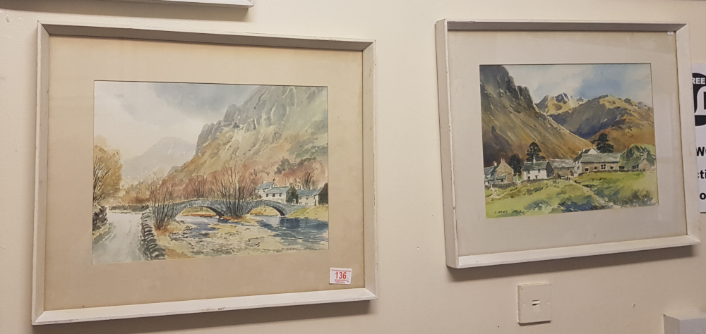 A collection of Local Artist E Grieg Hall Watercolours(4): - Image 2 of 2