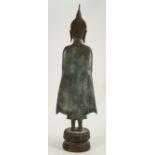 20th century Thai bronze figure of an Immortal: Height 57cm.