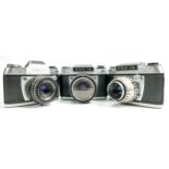 Exa 35mm film cameras to include: EXA1a, EXA1b & EXA500. (3)