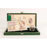 Royal Mint Silver proof coin and banknote set: The Prince of Wales set comprising silver crown & £10