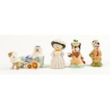 A collection of Wade 1960s figures: Comprising Pearly Girl, Yogi Bear, Miss Fluffycat and Bernie and