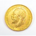 Full Sovereign George V 1911 gold coin: