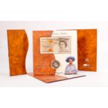 Royal Mint silver proof coin and banknote set: The Queen Mother Centenary set comprising silver