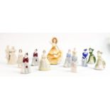 A collection of Wade My Fair Ladies figures: Including ten miniature figures, one large Susanna