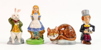 A collection of Wade figures: From the Alice in Wonderland series (4).